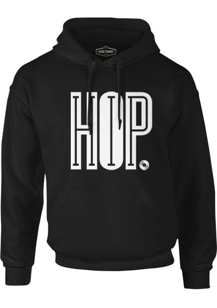 Lordd T-Shirt Hip Hop O Siyah Erkek Fermuarsız Kapüşonlu