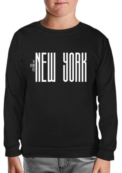 Lordd T-Shirt New York City - Freedom Siyah Çocuk Sweatshirt