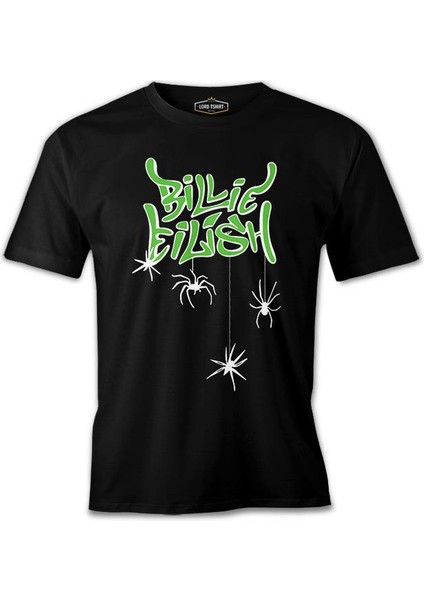 Lordd T-Shirt Billie Eilish - Spider Siyah Erkek T-Shirt