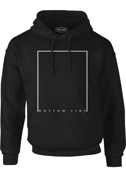 Lordd T-Shirt Bottom Line Siyah Erkek Fermuarsız Kapüşonlu