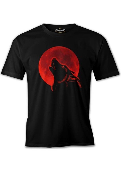 Lordd T-Shirt Red Moon - Kurt Siyah Erkek T-Shirt