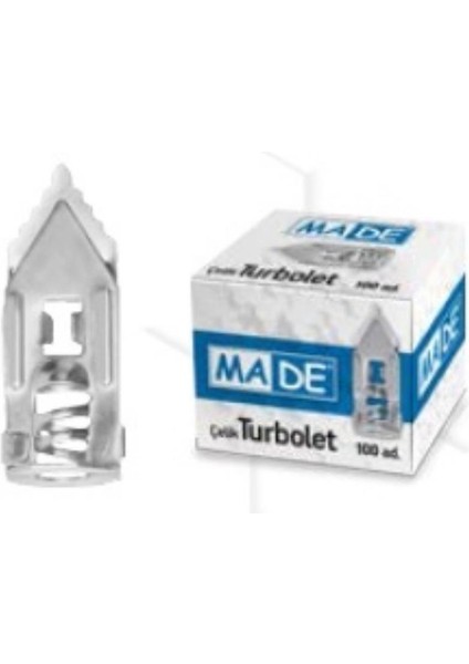 Çelik Turbolet Dübel En 11 mm Boy 40 mm 1 Paket 100 Adet