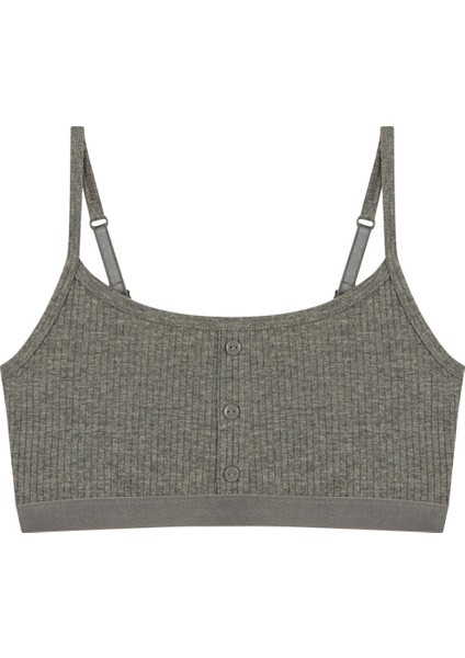 Çok Renkli Teen Grey Button Rib 2li Yarım Atlet modelleri