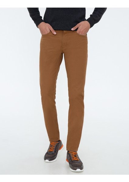 Erkek Haki Slim Fit Kanvas Pantolon 50239836-VR027