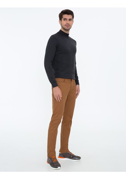 Erkek Haki Slim Fit Kanvas Pantolon 50239836-VR027