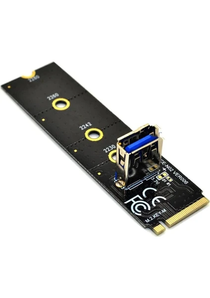 4444 Ngff M2 SSD To USB 3.0 Pci-E 1x 16X Çevirici Dönüştürücü Riser Kart Adaptörü