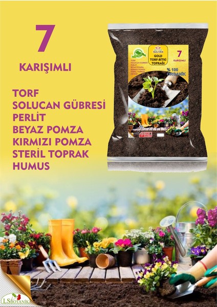 6 KARIŞIMLI GOLD TORF BİTKİ TOPRAĞI 3,5 LİTRE