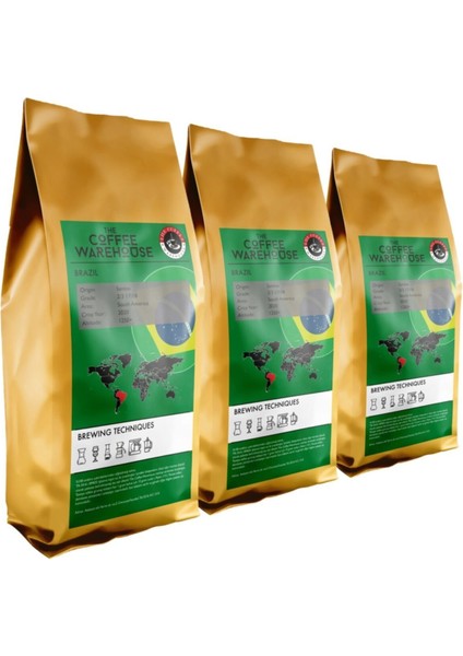 Aristoteles Coffee Brezilya Filtre Kahve Taze Öğütülmüş  3 x 250 gr