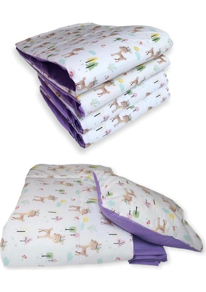 Bebek/Çocuk Uyku Seti Karaca Desen/lila 7 Parça