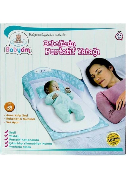 Müzikli Portatif Babycim Bebek Yatak 028-1 / A1104384B
