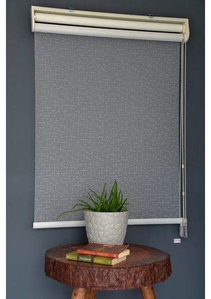 Çift Mekanizmalı Tül Stor Perde Dacuz-90 Kırık Beyaz Renk Eteksiz 280 x 200 cm