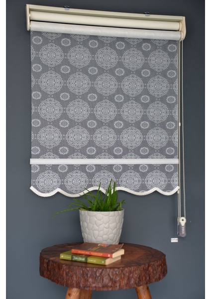 Çift Mekanizmalı Tül Stor Perde Rac-04 Beyaz Renk Etekli 280 x 260 cm fiyatları