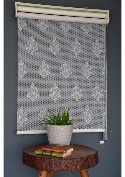 Çift Mekanizmalı Tül Stor Perde NT-102 Beyaz & Pembe Renk Eteksiz 280 x 260 cm fiyatları