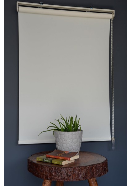 Stor Perde PM-101 Ekru Renk Eteksiz Panama 130 x 260 cm
