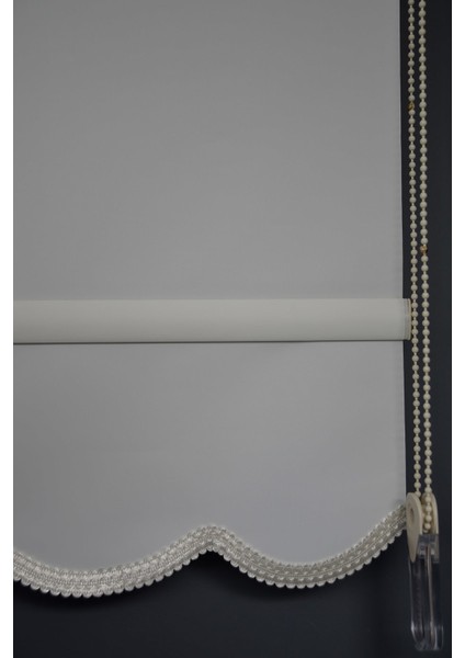 Stor Perde Pl-02 Ekru Renk Etekli 180 x 260 cm