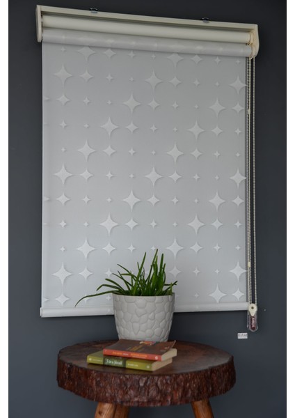 Çift Mekanizmalı Tül Stor Perde Dacuz-201 Kırık Beyaz Renk Eteksiz 280 x 260 cm modelleri