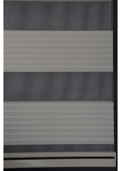 Zebra Stor Perde Gp-02 Ekru Renk Eteksiz Geniş Pliseli 90 x 260 cm