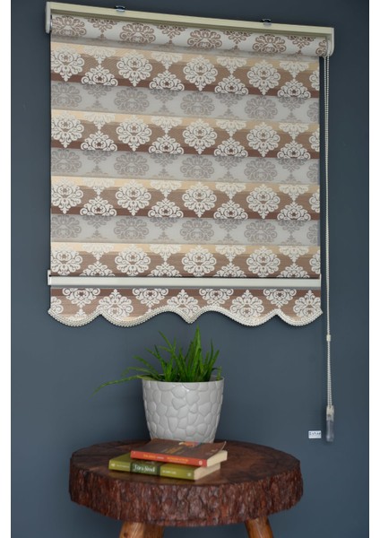 Zebra Stor Perde FT-981 Mavi Renk Etekli 240 x 260 cm fiyatları