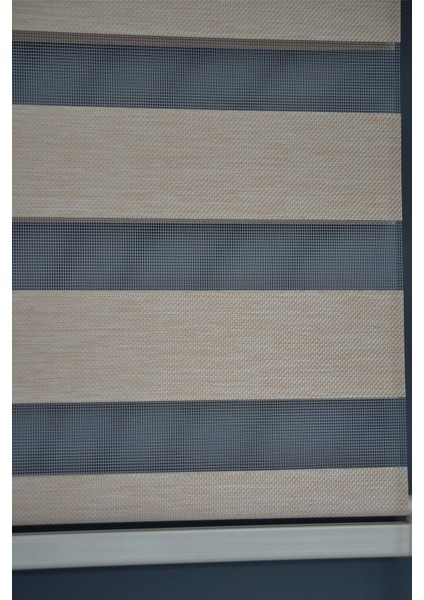 BZ-254 Karamel Renk Eteksiz Zebra Stor Perde modelleri