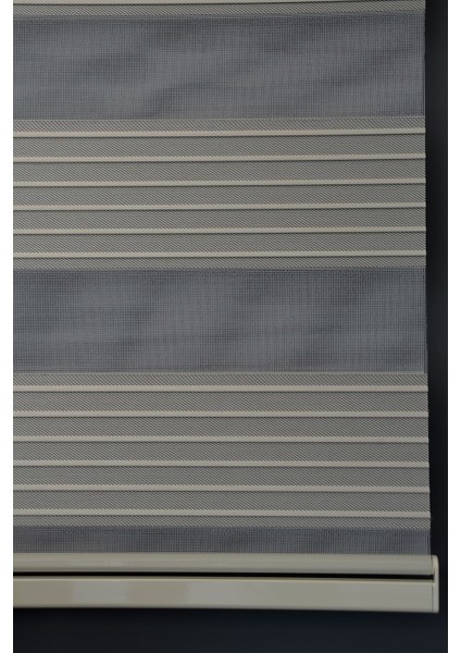 Zebra Stor Perde Kb-02 Siyah & Ekru Renk Eteksiz Blackout-Karartma 150 x 200 cm