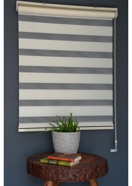 Zebra Stor Perde Dp-02 Ekru Renk Eteksiz Dar Pliseli 90 x 200 cm