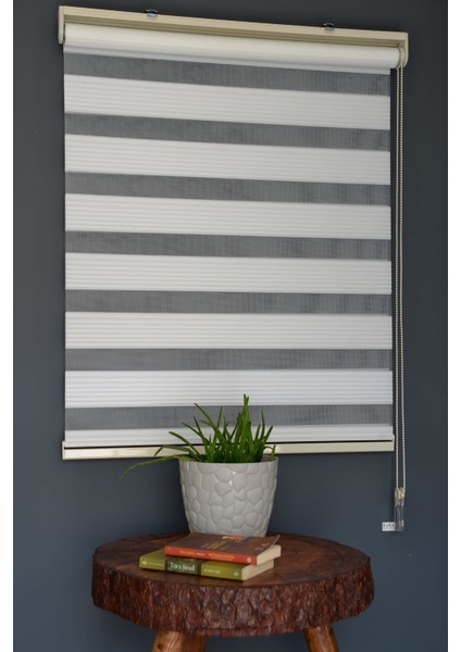 Zebra Stor Perde Dp-01 Beyaz Renk Eteksiz Dar Pliseli 150 x 260 cm