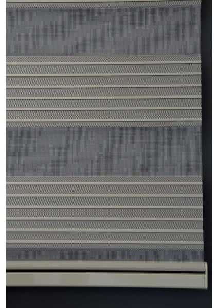 Zebra Stor Perde Kb-02 Siyah & Ekru Renk Eteksiz Blackout-Karartma 160 x 200 cm