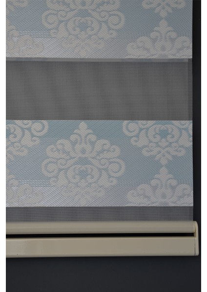 FT-983 Turkuaz Renk Eteksiz Zebra Stor Perde