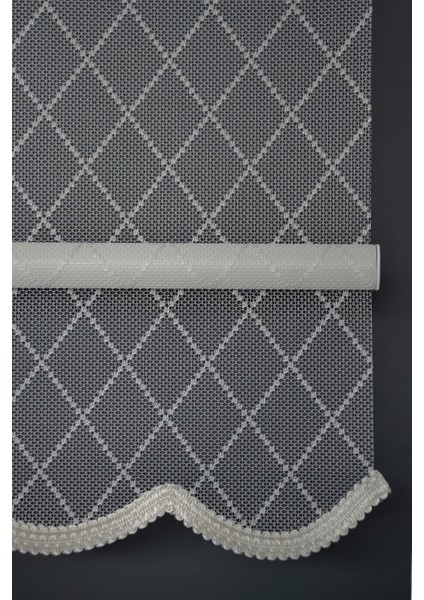 Çift Mekanizmalı Tül Stor Perde Dacuz-210 Kırık Beyaz Renk Etekli 280 x 200 cm fırsatları