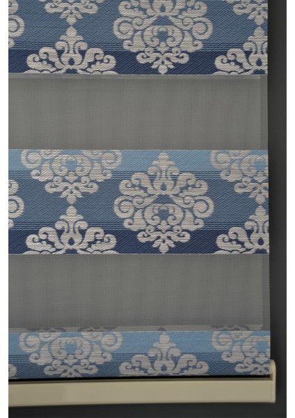 FT-984 Mavi Renk Eteksiz Zebra Stor Perde modelleri