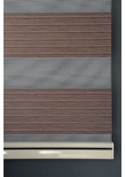 Zebra Stor Perde Kb-06 Koyu Kahverengi Renk Eteksiz Blackout-Karartma 210 x 260 cm