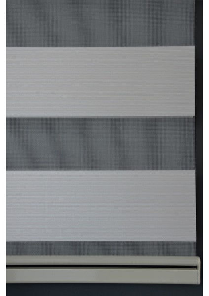 DK-103 Pudra & Beyaz Renk Eteksiz Zebra Stor Perde