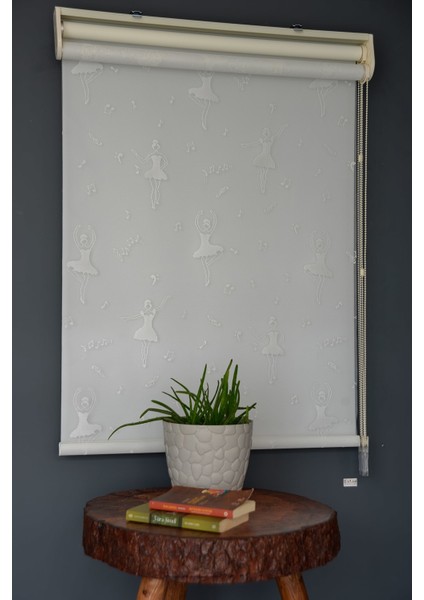 Çift Mekanizmalı Tül Stor Perde Dacuz-213 Kırık Beyaz Renk Eteksiz 280 x 200 cm