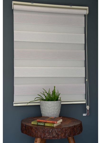 Zebra Stor Perde PLZ-703 Pudra Renk Eteksiz 150 x 260 cm