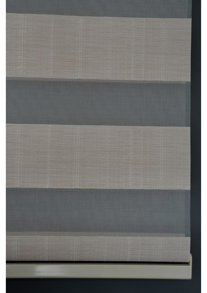 JK-282 Pudra Renk Eteksiz Bambu Zebra Stor Perde