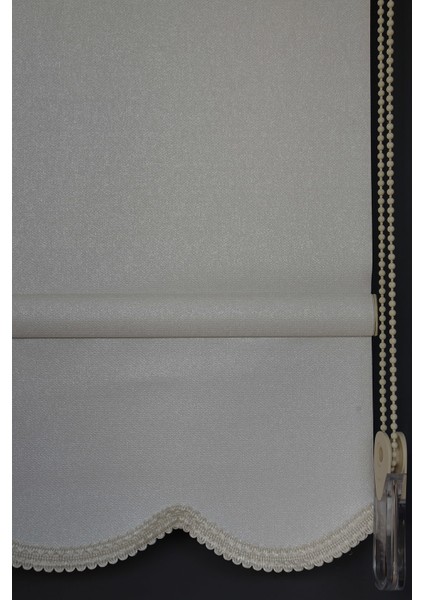 Stor Perde SR-200 Beyaz Renk Etekli Yaldızlı Panama 130 x 200 cm fiyatları