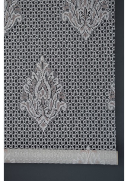 Çift Mekanizmalı Tül Stor Perde NT-102 Beyaz & Pembe Renk Eteksiz 280 x 200 cm