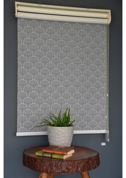 Çift Mekanizmalı Tül Stor Perde Dacuz-94 Kırık Beyaz Renk Eteksiz 280 x 200 cm