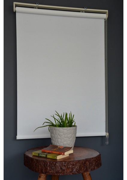 Stor Perde Mp-02 Ekru Renk Eteksiz Mat Polyester Stor Perde 185GR/M2 220 x 260 cm