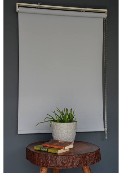 Stor Perde PM-108 Gri Renk Eteksiz Panama 80 x 260 cm