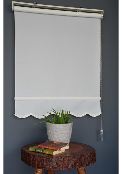 Stor Perde Yp-90 Ekru Renk Yaldızlı Polyester Etekli 220 x 260 cm