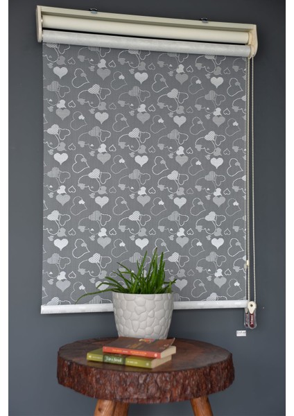 Çift Mekanizmalı Tül Stor Perde Dacuz-202 Kırık Beyaz Renk Eteksiz 280 x 200 cm