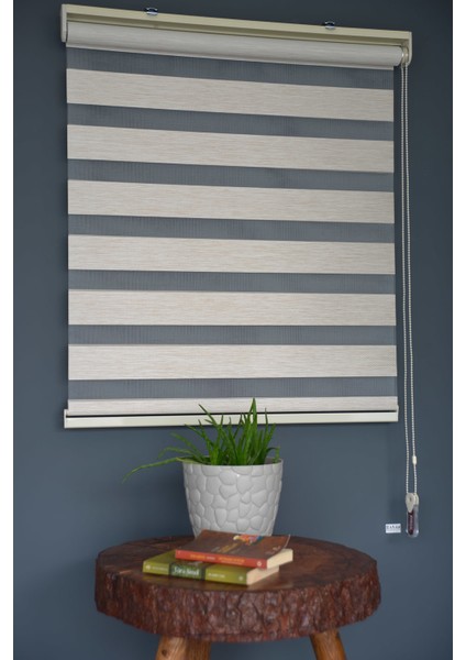 Zebra Stor Perde BZ-253 Sütlü Kahve Renk Eteksiz 210 x 260 cm