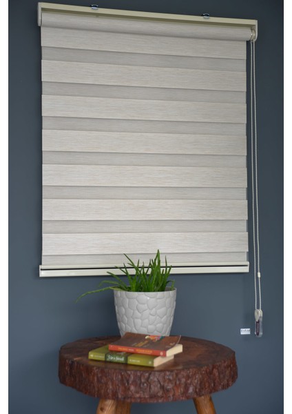 Zebra Stor Perde BZ-253 Sütlü Kahve Renk Eteksiz 210 x 260 cm
