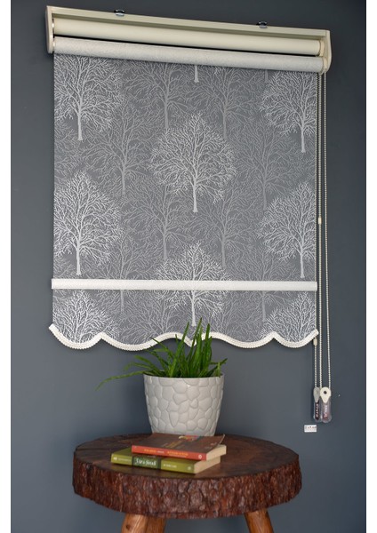 Çift Mekanizmalı Tül Stor Perde Dacuz-203 Kırık Beyaz Renk Etekli 280 x 260 cm fiyatları