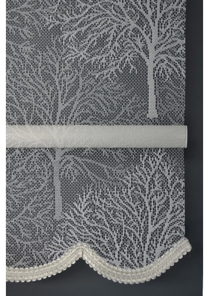 Çift Mekanizmalı Tül Stor Perde Dacuz-203 Kırık Beyaz Renk Etekli 280 x 260 cm fırsatları