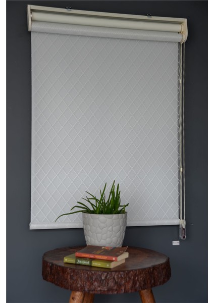 Çift Mekanizmalı Tül Stor Perde Dacuz-210 Kırık Beyaz Renk Eteksiz 280 x 200 cm modelleri