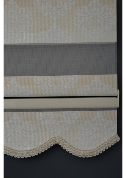 FT-980 Beyaz Renk Etekli Zebra Stor Perde modelleri