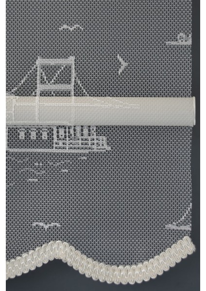 Çift Mekanizmalı Tül Stor Perde Dacuz-212 Kırık Beyaz Renk Etekli 280 x 260 cm fırsatları