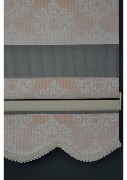 FT-982 Pembe Renk Etekli Zebra Stor Perde modelleri